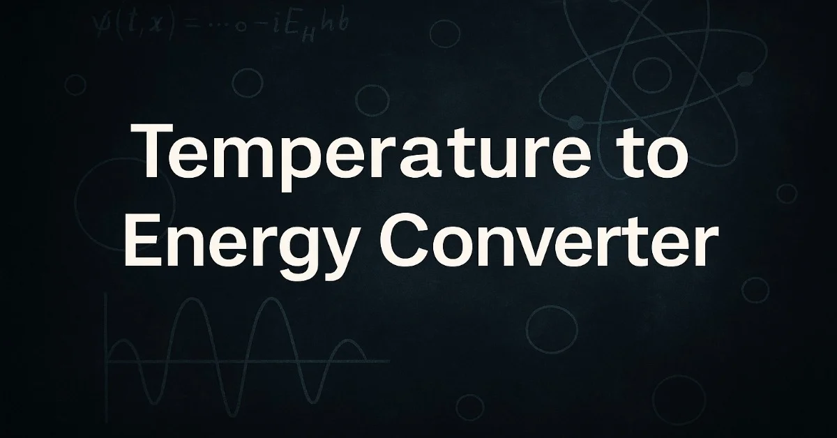 Temperature to Energy Converter Banner
