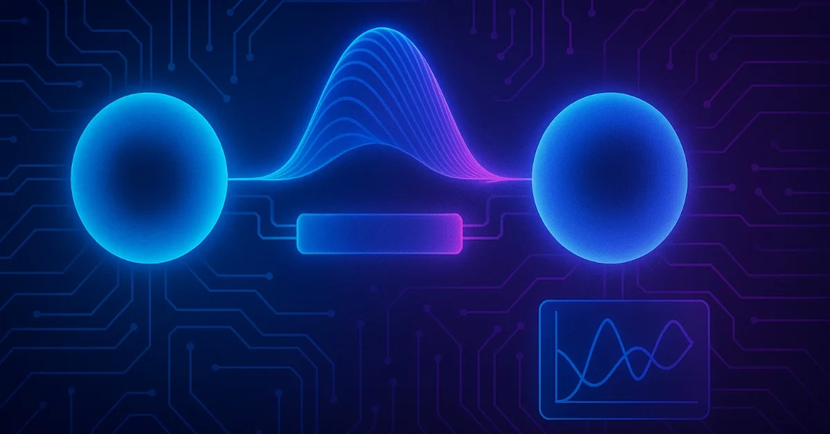 Two superconducting qubits linked by resonator waveform